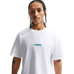Men's - Nike NSW Boxy Futbol Loose Tee - White/Canary/Lt Photo Blue