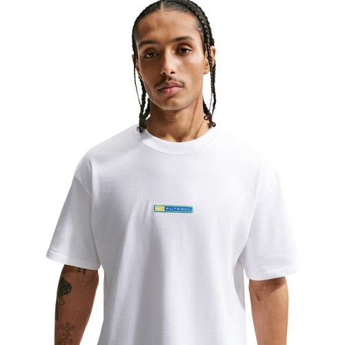 MENS - Nike NSW Boxy Futbol Loose Tee - White/Canary Lt Photo Blue