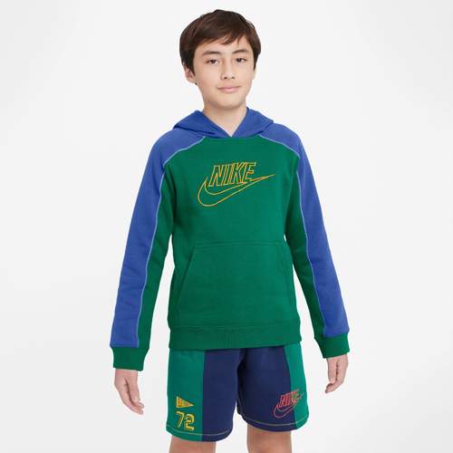 

Nike Boys Nike Amplify Pullover Hoodie - Boys' Grade School Malachite/Royal/Yellow Ochre Size S