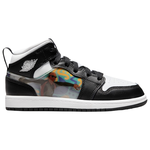 

Boys Preschool Jordan Jordan AJ 1 Mid - Boys' Preschool Basketball Shoe Black/Concord/Emerald Size 03.0