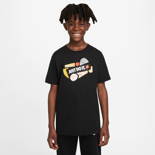 

Boys Nike Nike JDI AF1 T-Shirt - Boys' Grade School Black/Orange Size XL