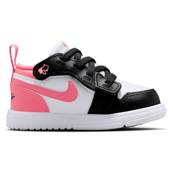 Girls' Toddler - Jordan AJ 1 Low - Black/Pink Glaze/White