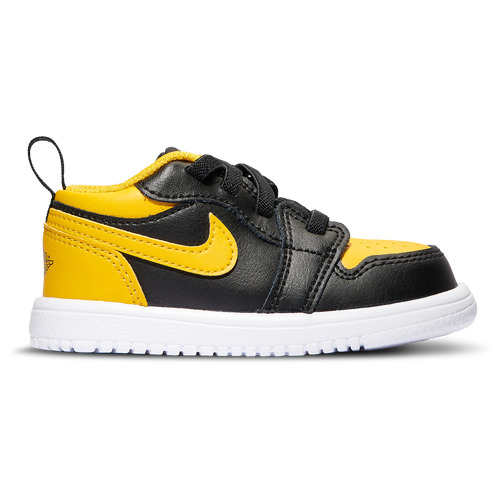 

Jordan Boys Jordan AJ 1 Low - Boys' Toddler Basketball Shoes White/Yellow Ochre/Black Size 5.0