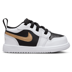 Boys' Toddler - Jordan AJ 1 Low - White/Black/Gold