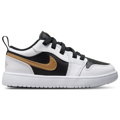 

Jordan Boys Jordan AJ 1 Low - Boys' Preschool Shoes Gold/White/Black Size 13.0