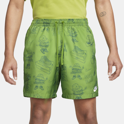 Men's - Nike Sole Food Woven Flow Shorts - Green/White