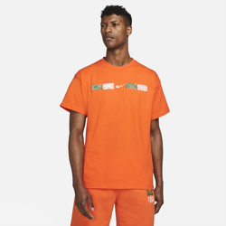 Men's - Nike Air Max 90 T-Shirt - Orange/White
