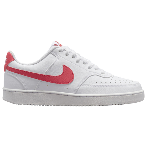 Shop Nike Womens  Court Vision Low In White/sea Coral/volt