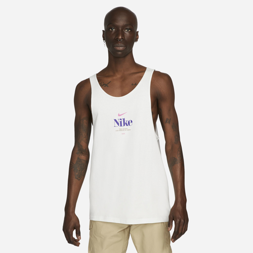 

Nike Mens Nike Trek Division Tank - Mens White/Purple Size L