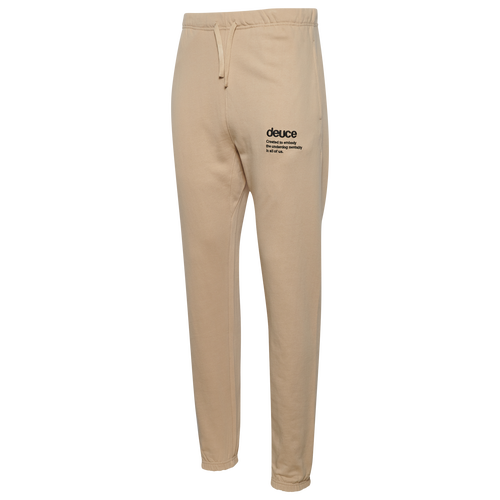 

Deuce Mens Deuce Premium Sweatpants - Mens Cream/Black Size XL