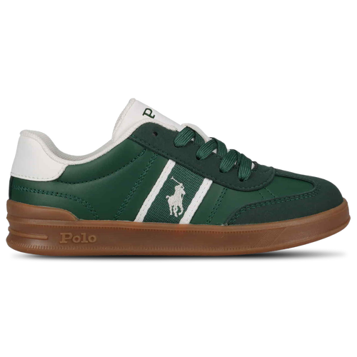 

Boys Preschool Polo Ralph Lauren Polo Ralph Lauren Heritage Court III T-Toe - Boys' Preschool Training Shoe Dark Green/Cream Size 02.0