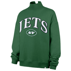 Women's - 47 Brand Jets Vantage Mock Neck PO Crew Swtr - Green