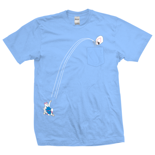 

RipNDip Mens RipNDip Hoops Pocket T-Shirt - Mens Multi/Light Blue Size XL