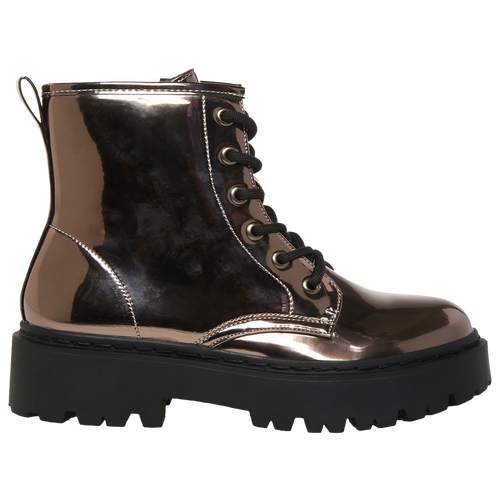 

Girls Steve Madden Steve Madden JRockk Boots - Girls' Grade School Shoe Grey/Black Size 06.0