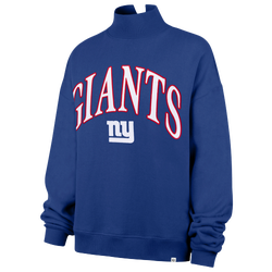 Women's - 47 Brand Giants Vantage Mock Neck PO Crew Swtr - Blue