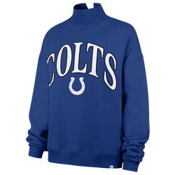 Women's - 47 Brand Colts Vantage Mock Neck PO Crew Swtr - Blue