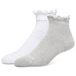 New Balance Active Ruffle 2PK Quarter Sock - White/Grey