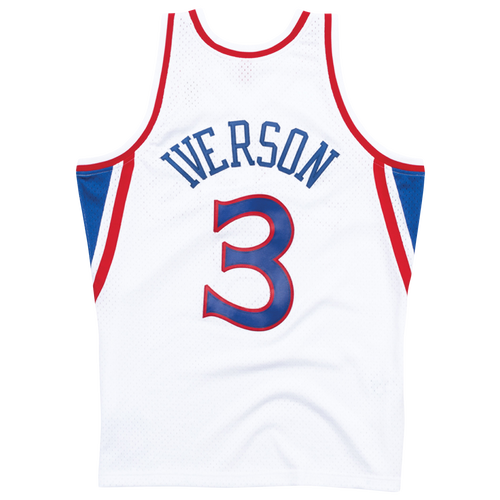 

Mitchell & Ness Mens Allen Iverson Mitchell & Ness 76ers Swingman Jersey - Mens White Size L