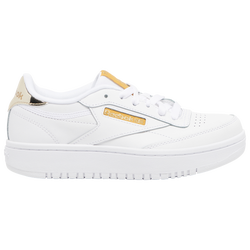 Girls' Grade School - Reebok Club C Double - White/Gold