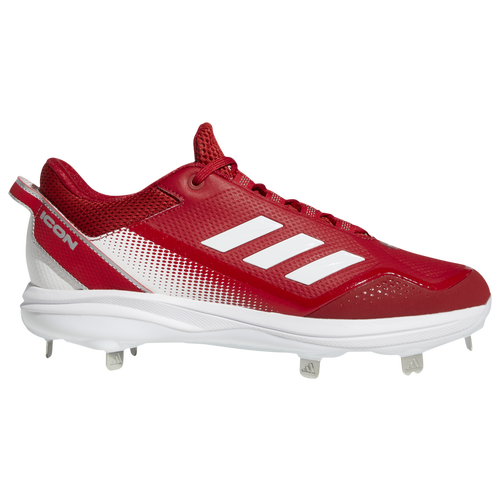 adidas Icon 7 - Men's Metal Cleats Shoes - White / Team Power Red / Solar Red - S23861
