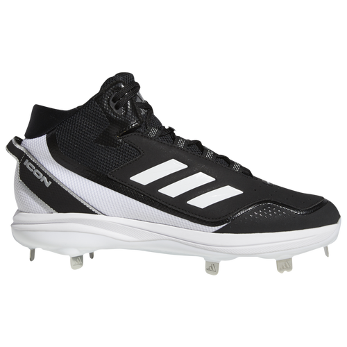 

adidas Mens adidas Icon 7 Mid - Mens Baseball Shoes Silver Metallic/Ftwr White/Core Black Size 11.5