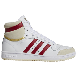 Men's - adidas Originals Top Ten Mid - White/Red/White