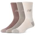 New Balance Active Cushion 3PK Crew Sock - New Balance Linen/Earth Shadow Arid Stone