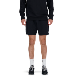Men's - New Balance Sport Essentials Fleece 7in Short - Black/White