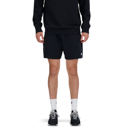 New Balance Mens Sport Essentials Fleece 7" Shorts - - Black / White Size XXL