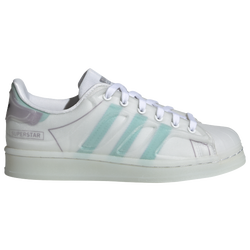 Boys' Grade School - adidas Originals Superstar Future Shell - White/Acid Mint/Rich Mauve