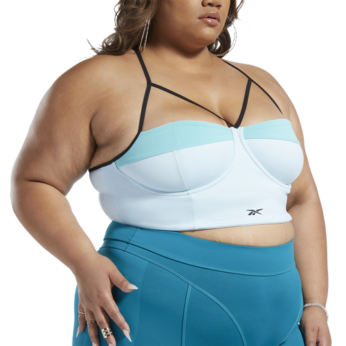 

Reebok Womens Reebok Cardi Plus-Size Bralette - Womens White/Turquoise