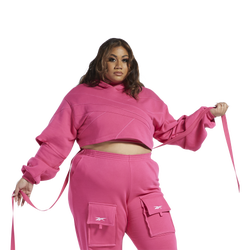 Women's - Reebok Plus Size Cardi Sweatshirt - Pink