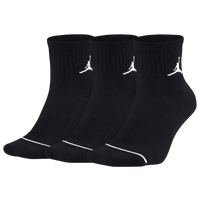 Jordan Jumpman Quarter 3 Pack Socks - Black/Black/Black