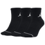 Jordan Jumpman Quarter 3 Pack Socks Black/Black/Black