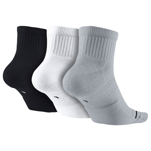 UNISEX - Jordan Jumpman Quarter 3 Pack Socks - Black/White Wolf Grey