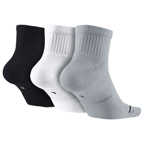 

Jordan Jordan Jumpman Quarter 3 Pack Socks Black/White/Wolf Grey Size L