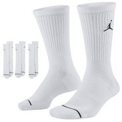 Jordan Jumpman Crew 3 Pack Socks - White/White/White