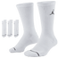 Jordan Jumpman Crew 3 Pack Socks White/White/White