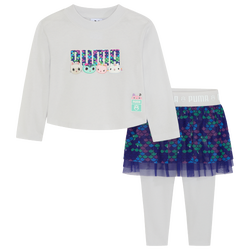 Girls' Preschool - PUMA X Gabby's Dollhouse L/S T-Shirt/Leggings Set - White/Grey