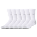 New Balance Active Cushion 6PK Crew Sock - New Balance White