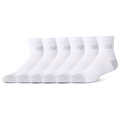 New Balance Active Cushion 6PK Quarter Sock - New Balance White