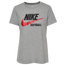 Nike Futura Softball T-Shirt - Women's Dark Grey Heather/University Red