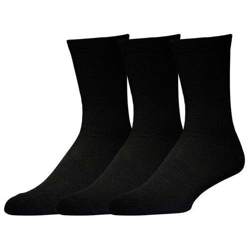 

LCKR Mens LCKR 3 Pack Performance Crew Socks - Mens Black Size L