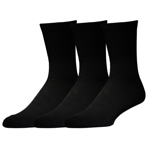 Lckr Mens  3 Pack Crew Socks In Black