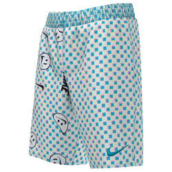 Boys' Grade School - Nike Smiles Check Lap 7" Shorts - Multi/Blue Lightning