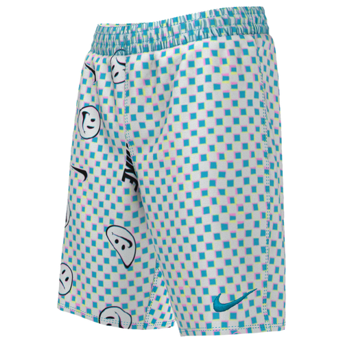 

Boys Nike Nike Smiles Check Lap 7" Shorts - Boys' Grade School Blue Lightning/Multi Size L