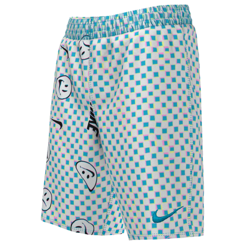 

Boys Nike Nike Smiles Check Lap 7" Shorts - Boys' Grade School Blue Lightning/Multi Size M