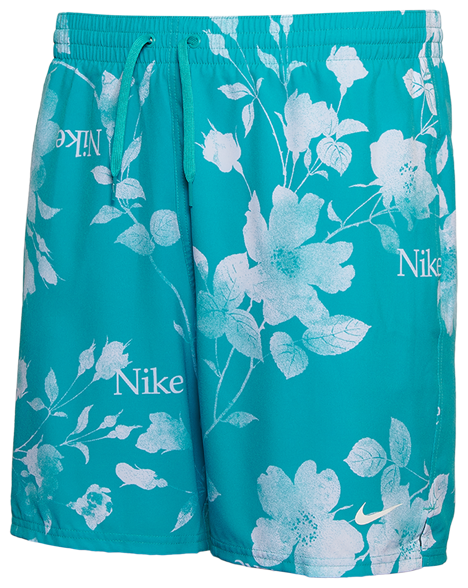 90s nike design swim shorts 総柄 白タグ Vintage 90s White Tag Nike Swim Trunks Black Silver Mens Large