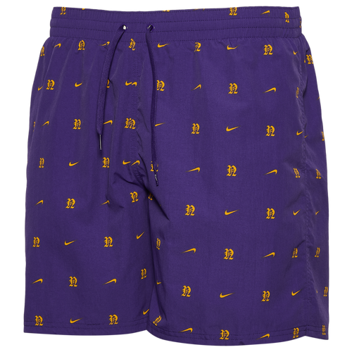 MENS - Nike Lux Letter 7” Volley Shorts - Court Purple/Yellow