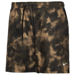 Men's - Nike Contend 7” Volley Boxer Print Shorts - Black/Parachute Beige